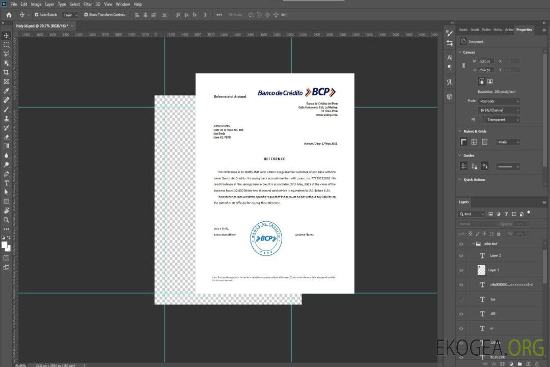 Pérou , Banco de Credito , reference template